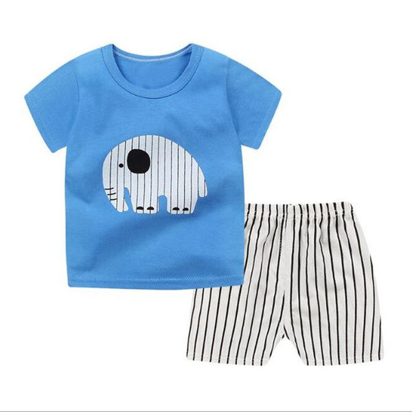 Baby Boys Elephant Clothing Sets Summer Elephant Clothes