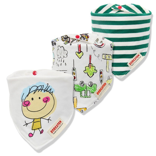 Organic Cotton Baby Bibs Boy