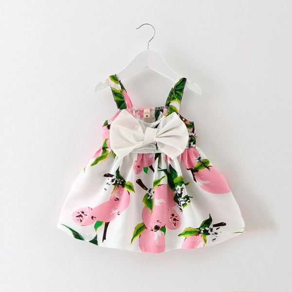 Baby Girl Dress Red White Line Clothes