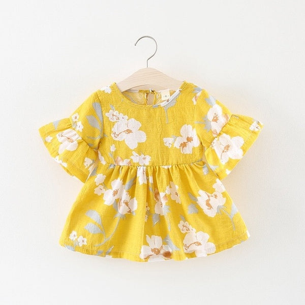 Baby Girl Clothes Bow Lemon