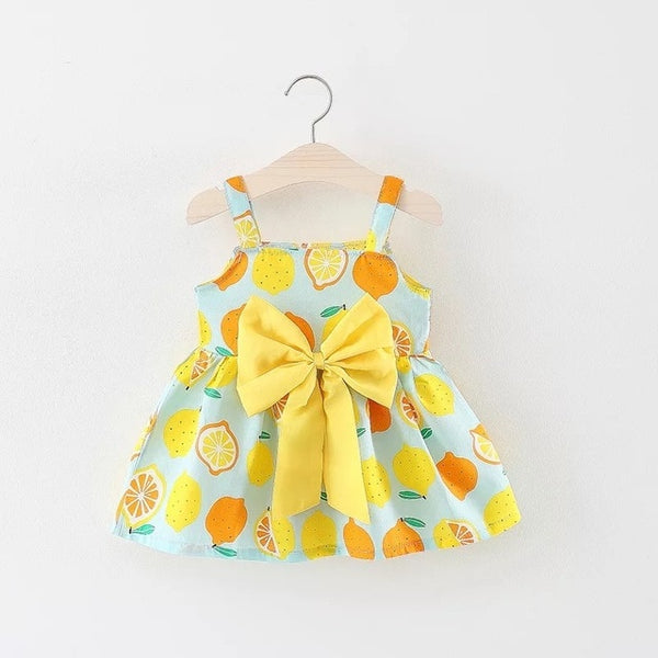 Baby Girl Clothes Bow Lemon
